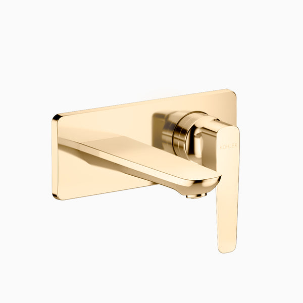 Aleo+® Wall-Mount Basin Mixer In French Gold Finish