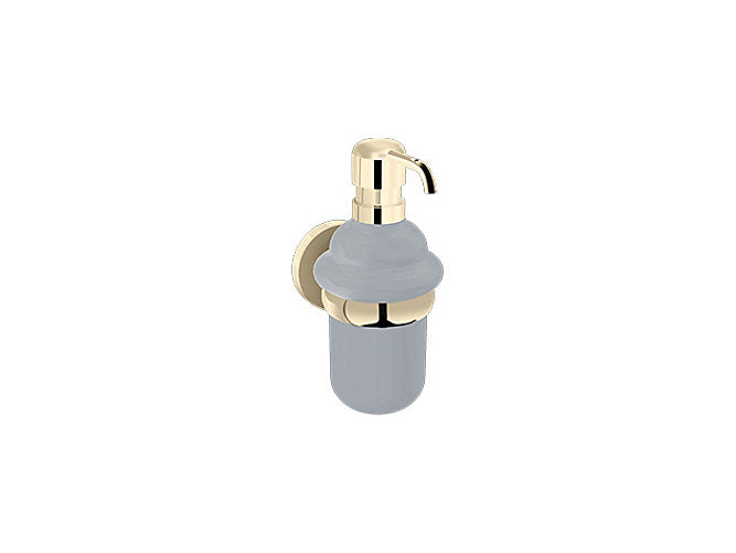 Cruz Soap Dispenser with Holder In French Gold Finish