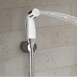 Health Faucet with white sidespray and metal Hose in Polished chrome finish