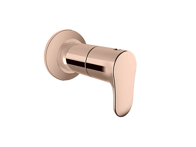 July In-Line Stop Valve Trim in Rose Gold finish