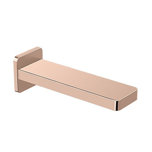 Parallel Bath Spout Without Diverter in Rose gold finish