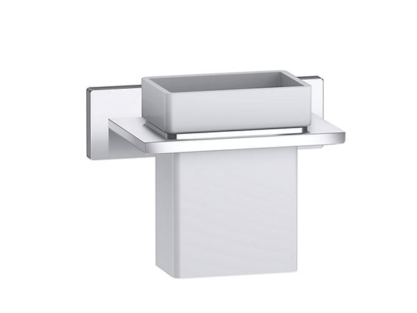 Complementary® Square Tumbler Holder in Polished chrome finish