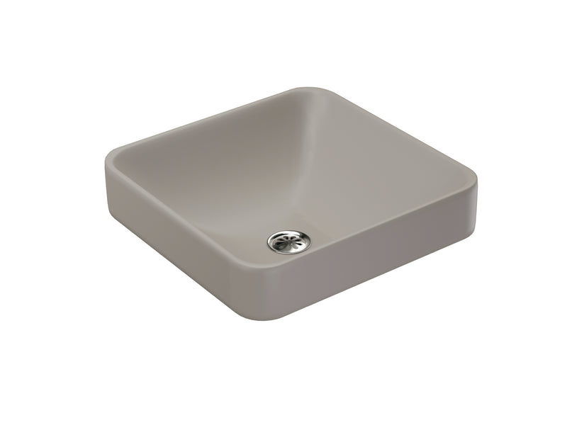 Forefront Table Top Square Wash Basin In Cashmere