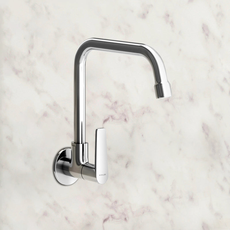 Fore Arc Wall mount Cold Only Kitchen Faucet in Polished chrome finish