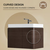 Forefront Vanity 900 mm in Natural Wood finish