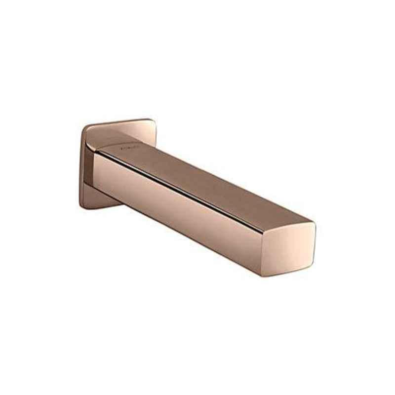 Special Strayt Cubic Bath Spout Without Diverter In Rose Gold Finish