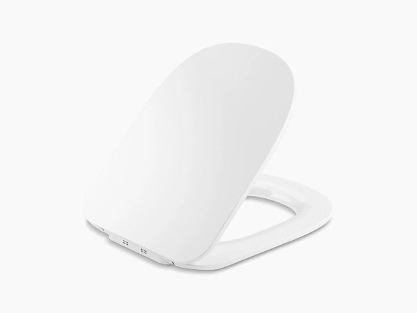 Modern Life Quiet Close Slim Toilet Seat Cover In White