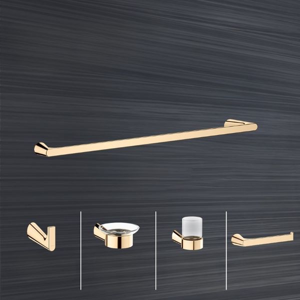 Combo- Accent Bathroom Accessories in French gold finish
