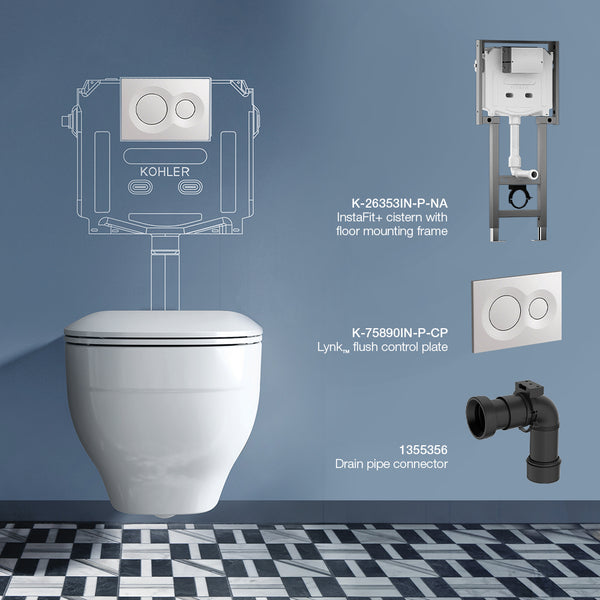 Toilet fitting in Chrome-CO3