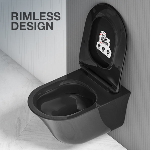 Vive Wall hung toilet in Black