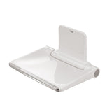 Retractable Wall Mount Shower Seat in White