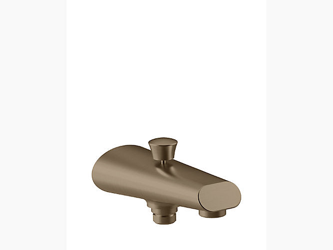 Complementary Bath Spout With Diverter In Brushed Bronze Finish
