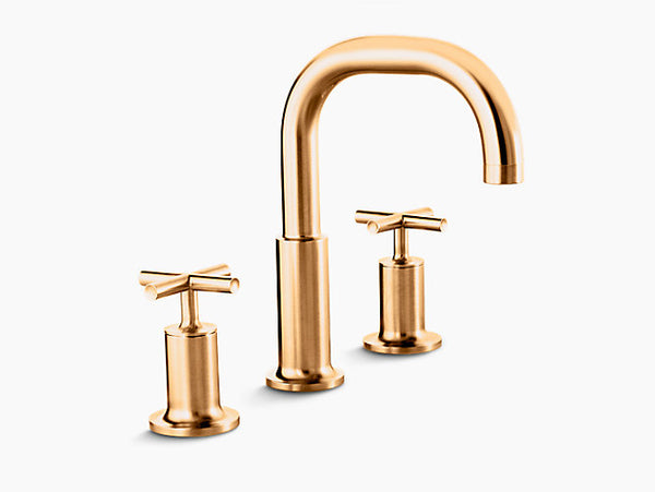 Purist D-Mount Bath Faucet-Lever Handle in Rose gold finish