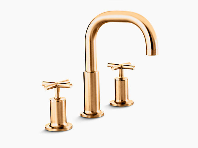 Purist D-Mount Bath Faucet-Lever Handle in Rose gold finish