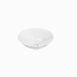 Conical Bell Round Table Top Wash Basin In White