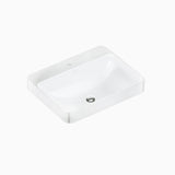 Forefront Table Top Rectangular Wash Basin In White