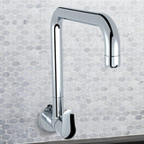 July Wall Mount Cold Only Kitchen Faucet In Polished Chrome Finish