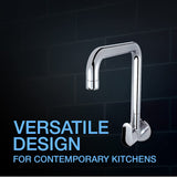 July Wall Mount Cold Only Kitchen Faucet In Polished Chrome Finish