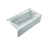Hourglass Integrated Acrylic Whirlpool Bath Tub In White
