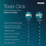 Kohler Toobi Push Button Bath & Shower Mixer Diverter in Polished Chrome