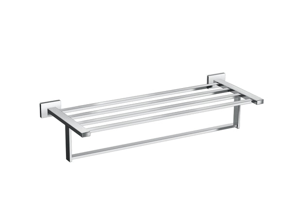 Complementary® Square Towel Shelf in Polished Chrome finish