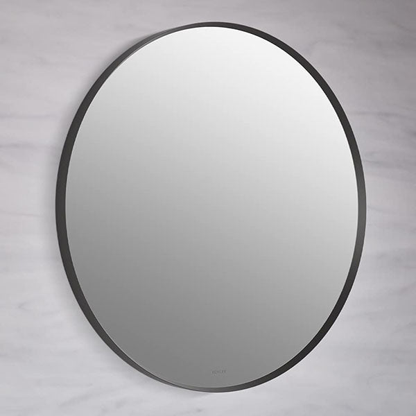 Kohler Essential Round Mirror In Matte Black Finish