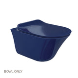 Vive Rimless Wall Hung Toilet Bowl Without Toilet Seat Cover In Indigo