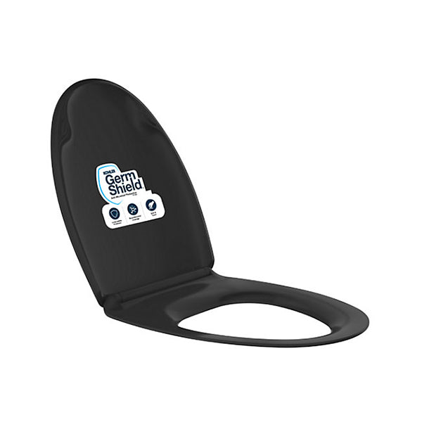 Presquile Quiet Close UF Slim Toilet Seat Cover in Black colour
