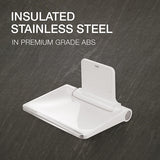 Retractable Wall Mount Shower Seat in White