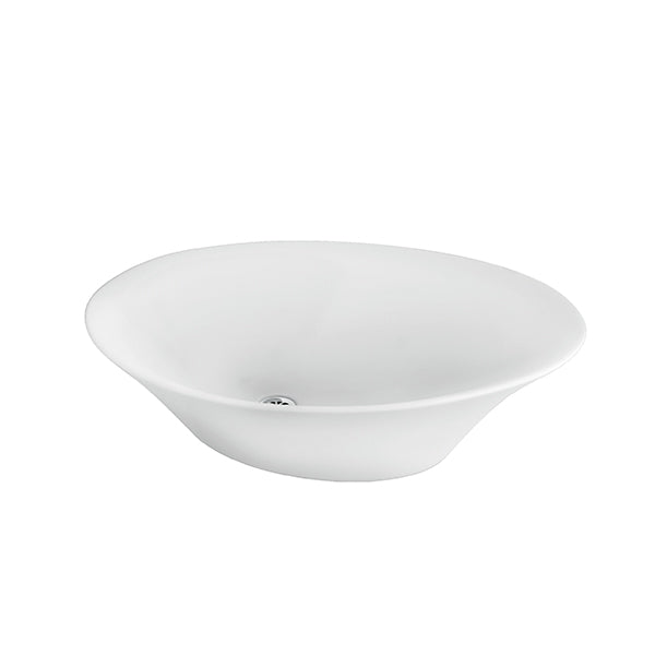 Veil Table Top Oval Basin In White