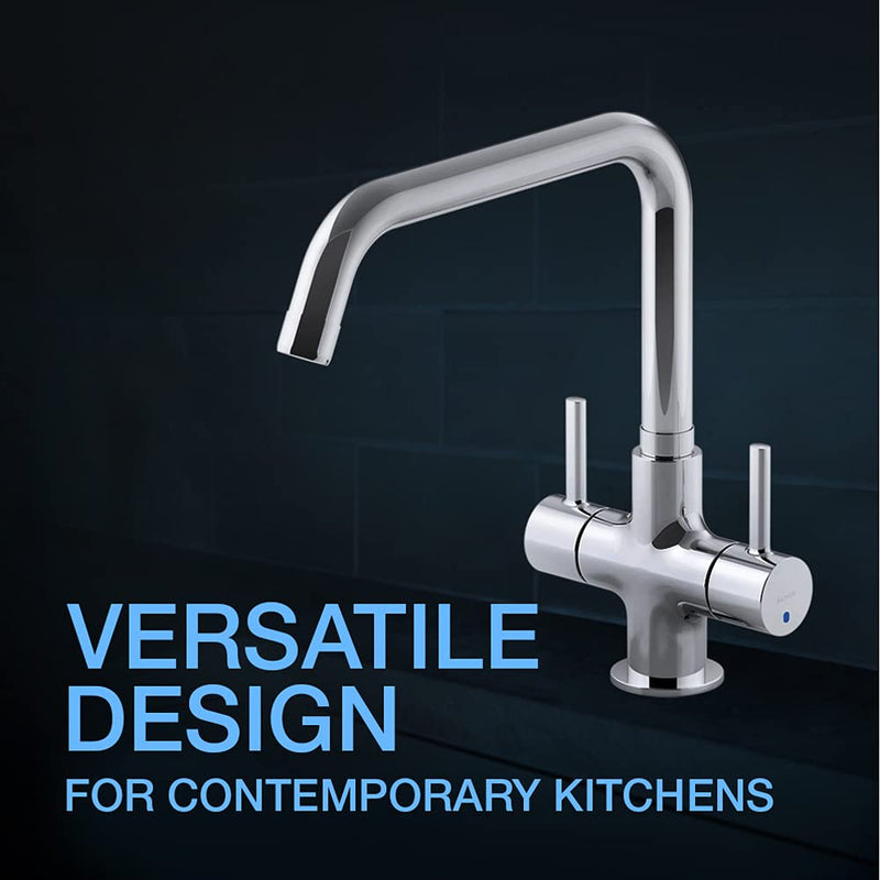 Cuff Dual Handle Deck mount Kitchen Mixer in Polished Chrome finish