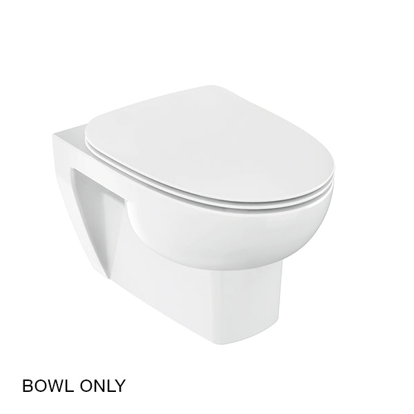Reach Semi Skirt Wall Hung Toilet Bowl Without Toilet Seat Cover In White