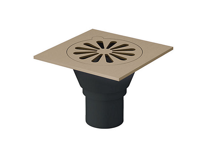 Complementary® Floor Drain in Brushed Bronze Finish