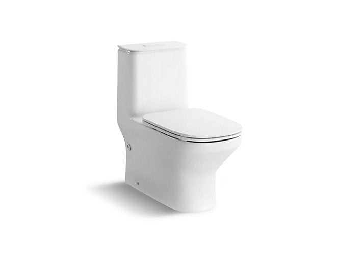 Modern Life One-Piece Toilet With Quiet Close Slim Seat Cover In White