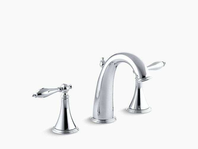 Finial Widespread Lavatory Faucet in Chrome finish