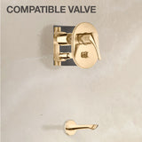 Vive Single Lever Exposed Shower mixer Diverter In French Gold Finish