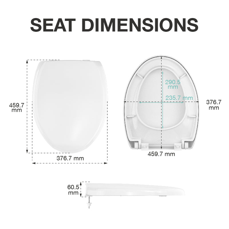 Patio Quiet Close Toilet Seat Cover in White colour